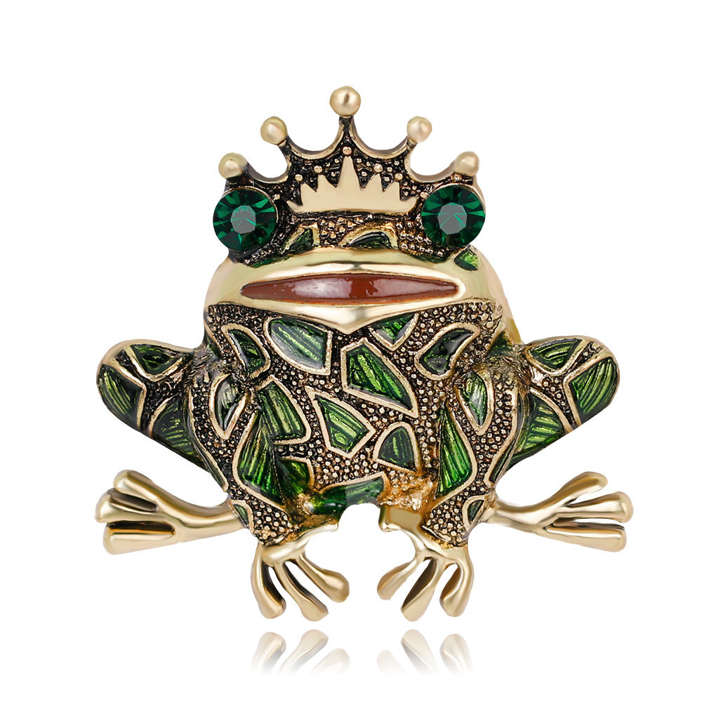 Frog Prince Diamond Brooch