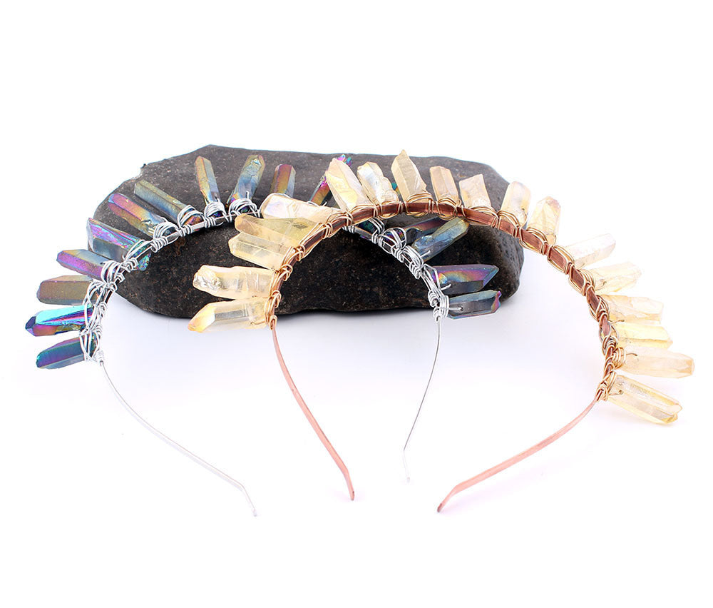 Natural Stone Hand-wound Crystal Headdress