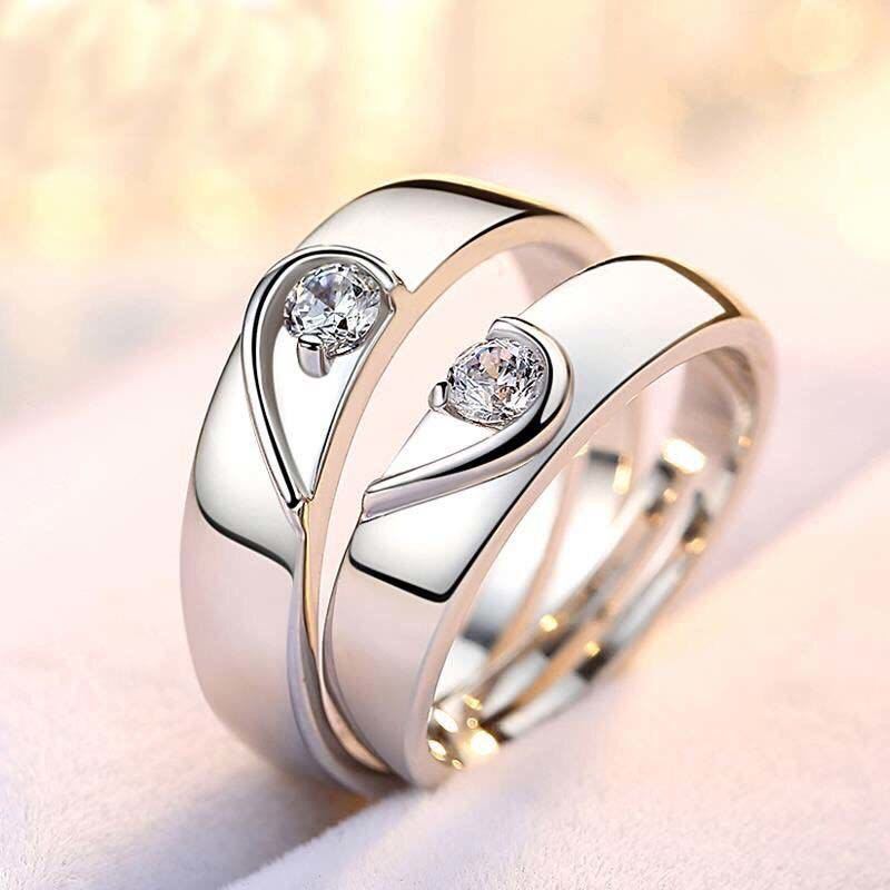 Silver Plated Couple Rings