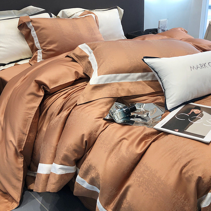 High-end Minimalist Four-piece Tencel Cotton Bedding Set