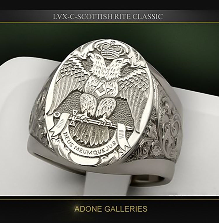 Golden Double-headed Eagle Ring