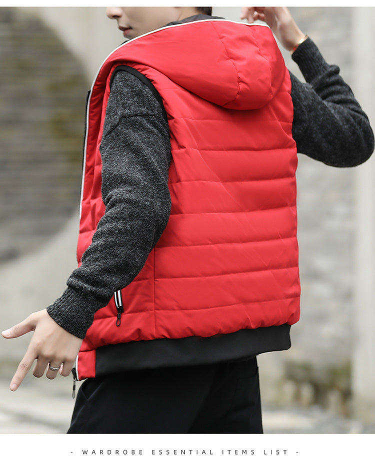 Casual Hooded Cotton Vest