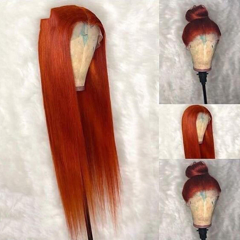 Dark Orange Straight Wig