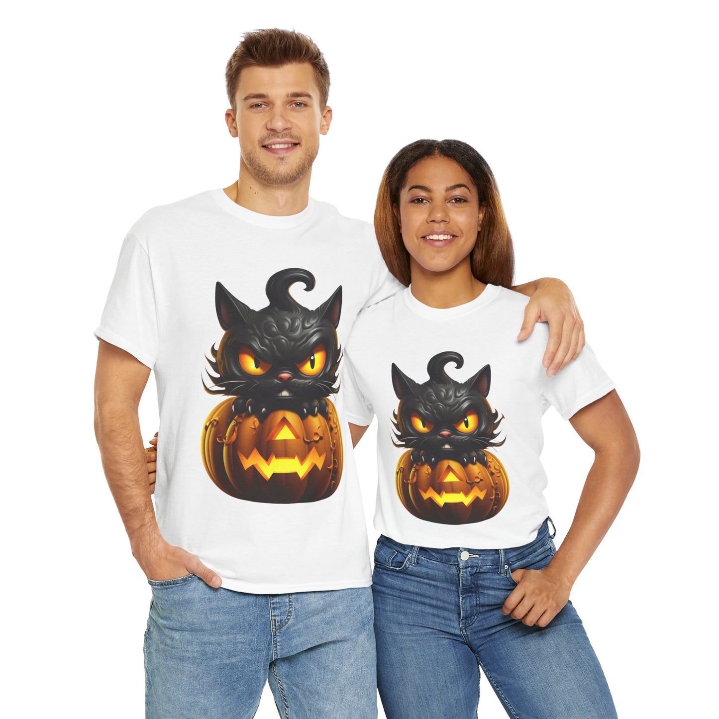 Halloween Kitty. Heavy Cotton T-Shirt