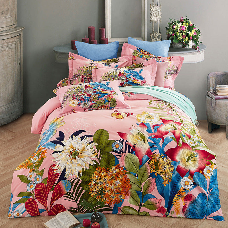 Four-piece cotton bed set