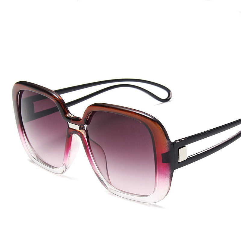 Gradient personality large frame sunglasses