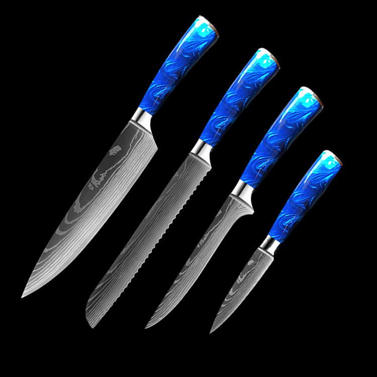 Chef's Blue Resin Handle Knife