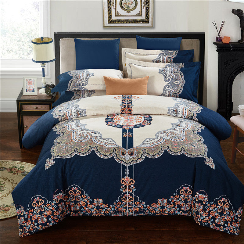 Four-piece cotton bed set