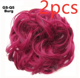 Popular hair bun fluffy natural drawstring fiber hair