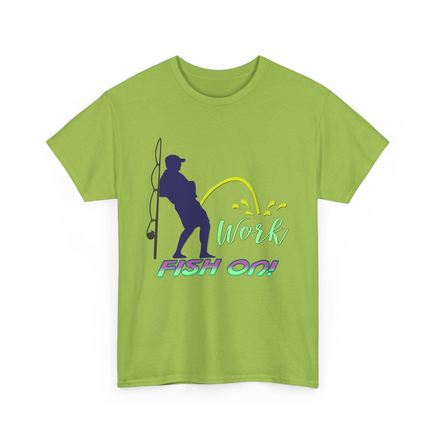 Pee on Work, Fish on, Heavy Cotton T-Shirt