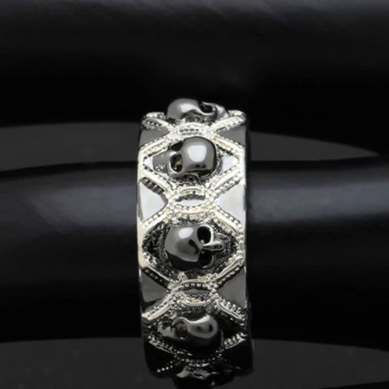 Black Evil Skull Ring