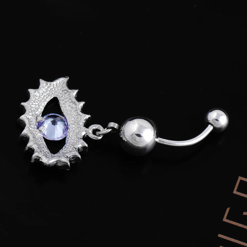 Winged Evil Eye Navel Ring