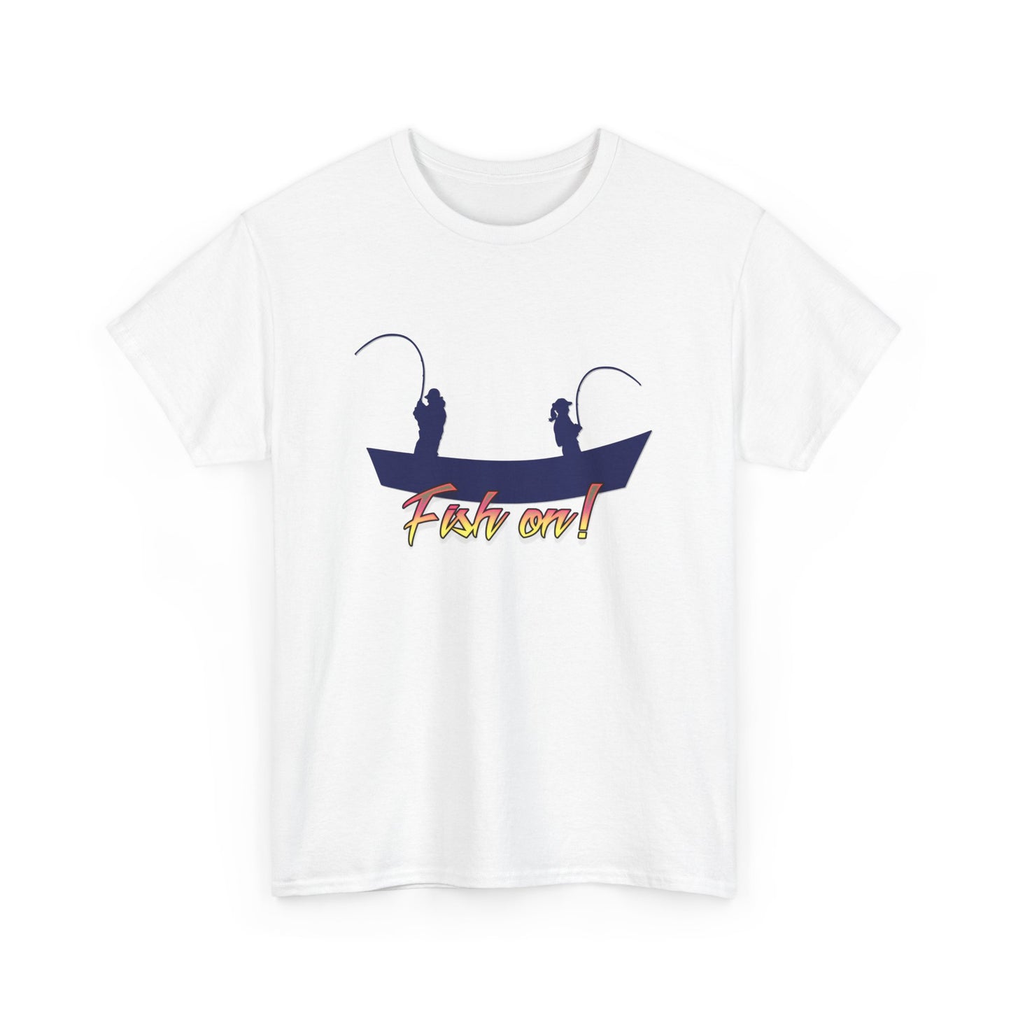 Fish on Drift Boat. Heavy Cotton T-Shirt