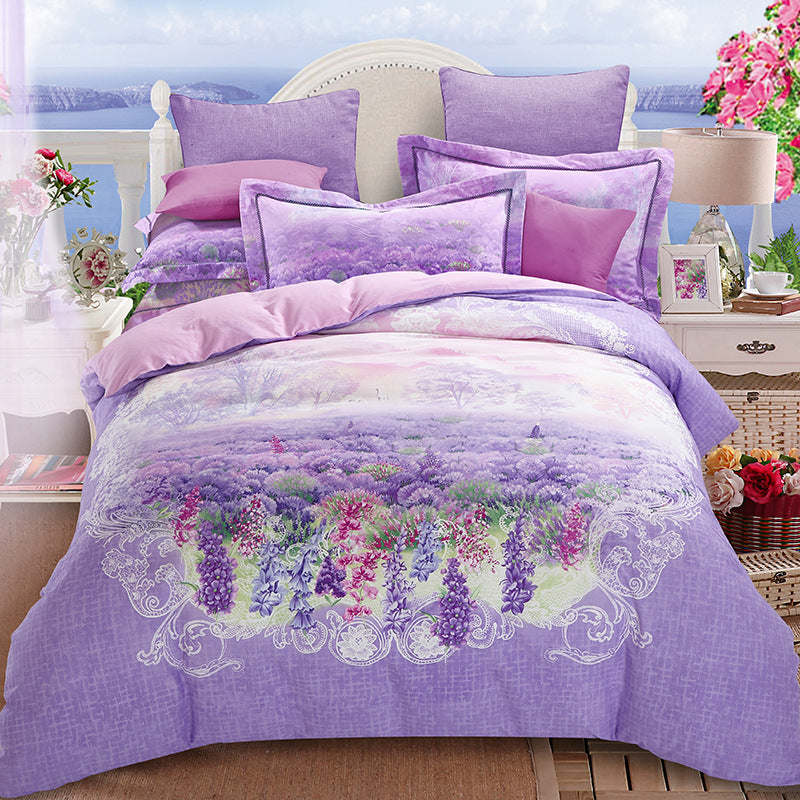 Four-piece cotton bed set