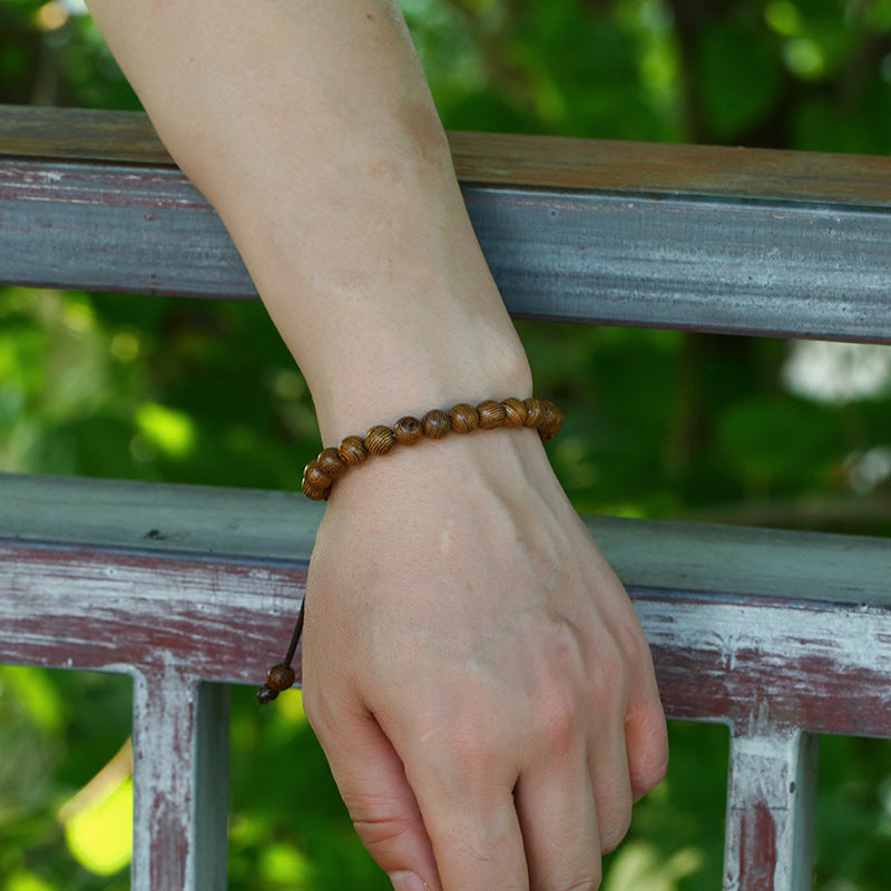 Wooden Bead Adjustable Bracelet