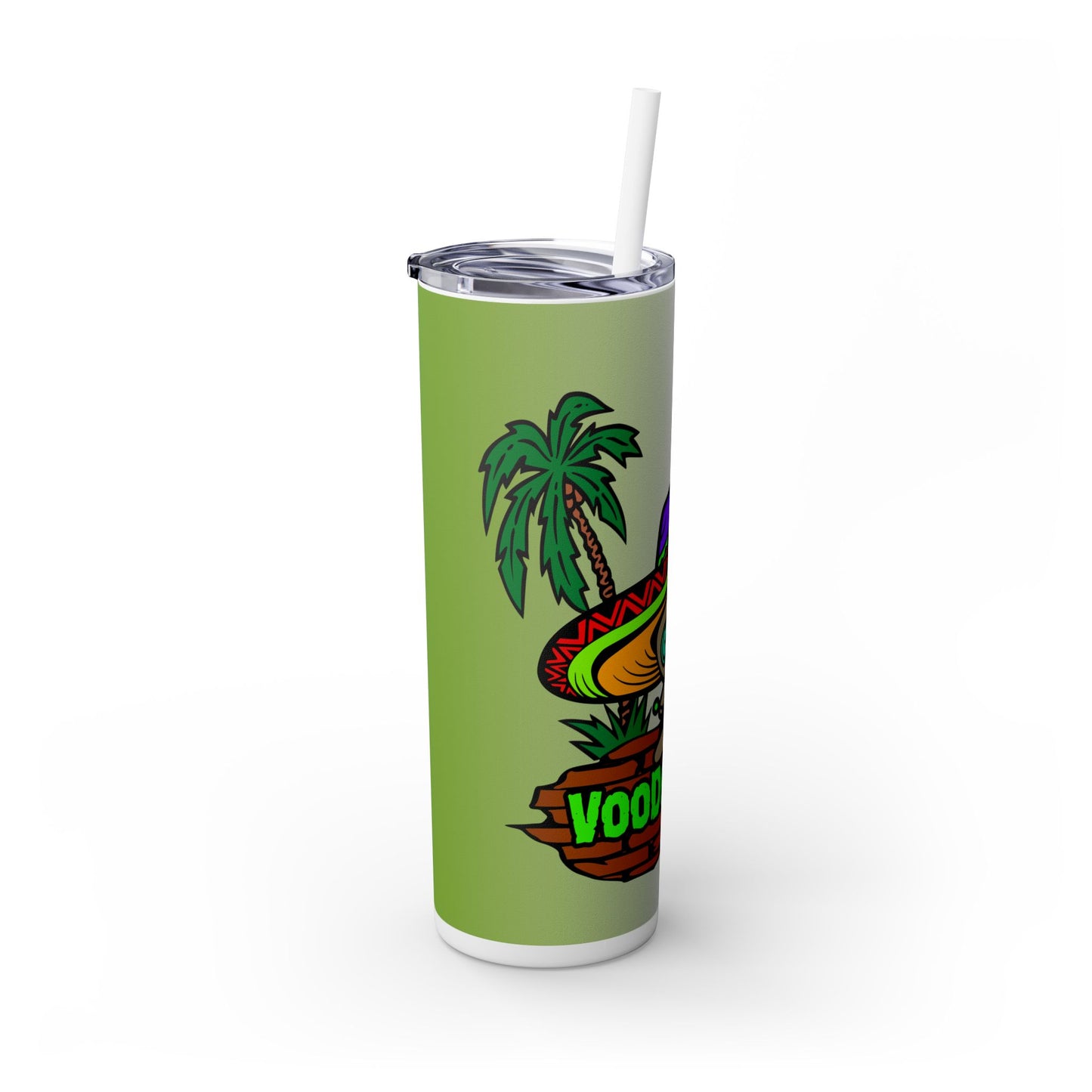 VooDooMex. 20oz Skinny Tumbler with Straw