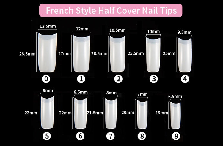 500 French nails kit