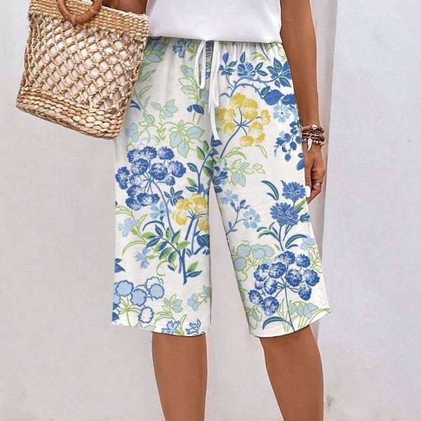 Casual Floral Print Bermuda Shorts