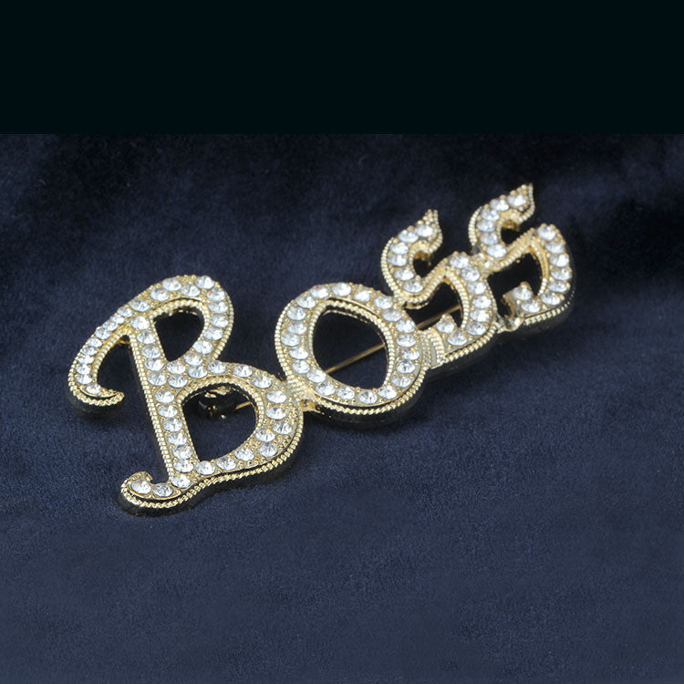 Diamond-studded Boss Brooch