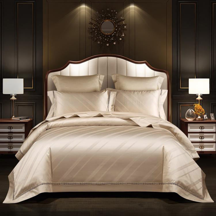 European Jacquard Four Piece Satin Bedding Set