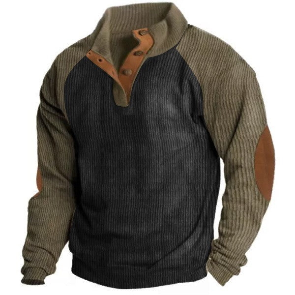 Men's Printed Stand Collar Sweatshirt