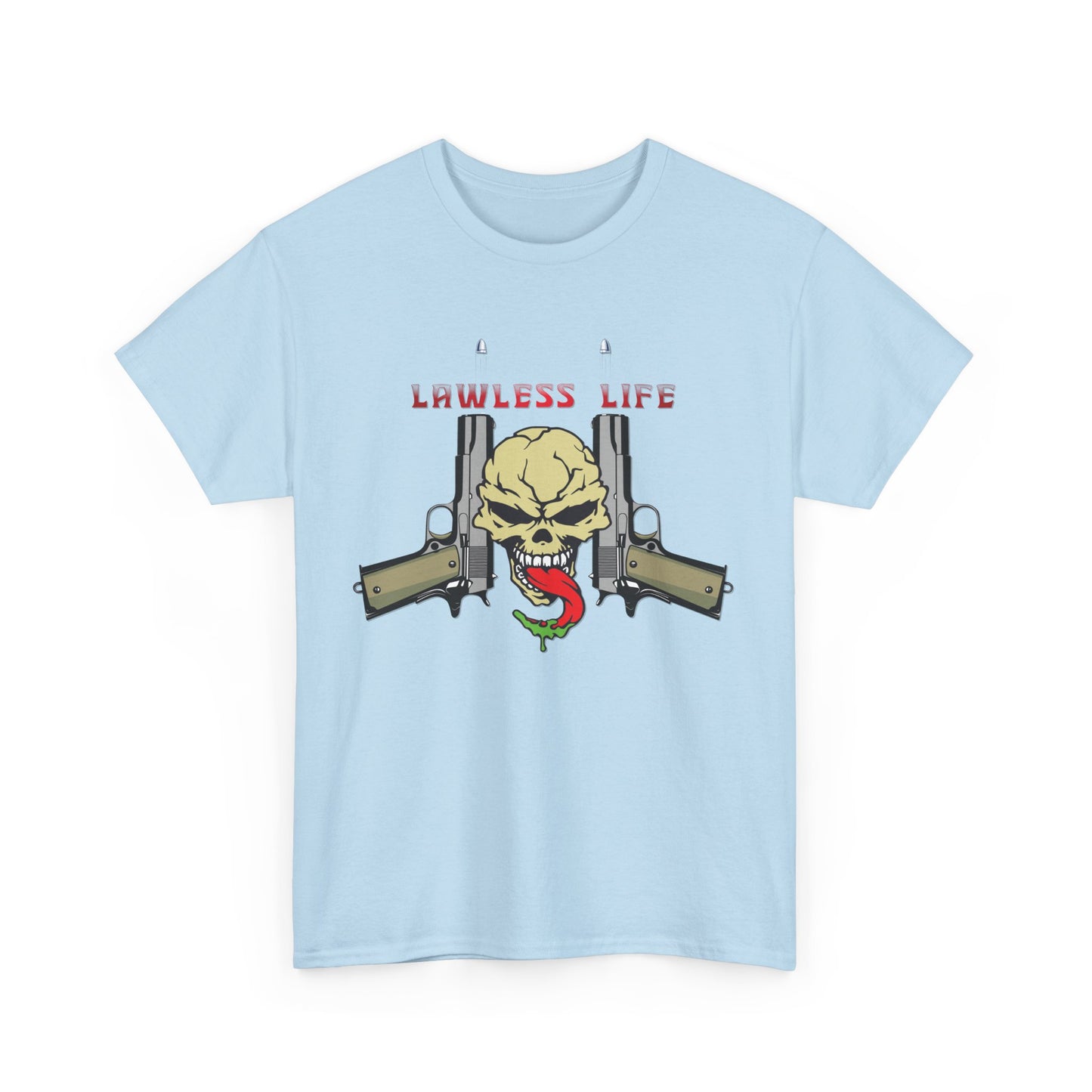 Lawless Life Pistols. Heavy Cotton T-Shirt