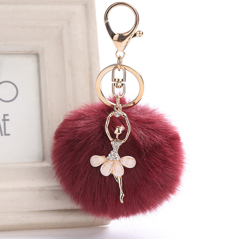 Ballerina Puff Keychain