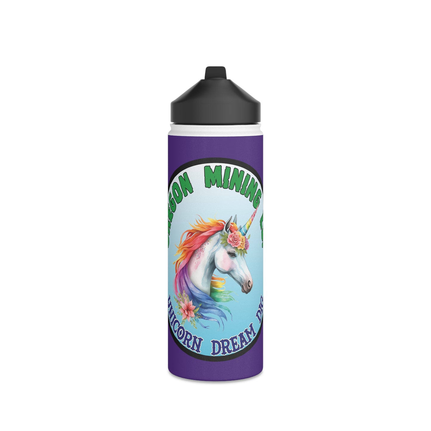 Oregon Mining Co. Unicorn Dream Dig. Stainless Steel Water Bottle