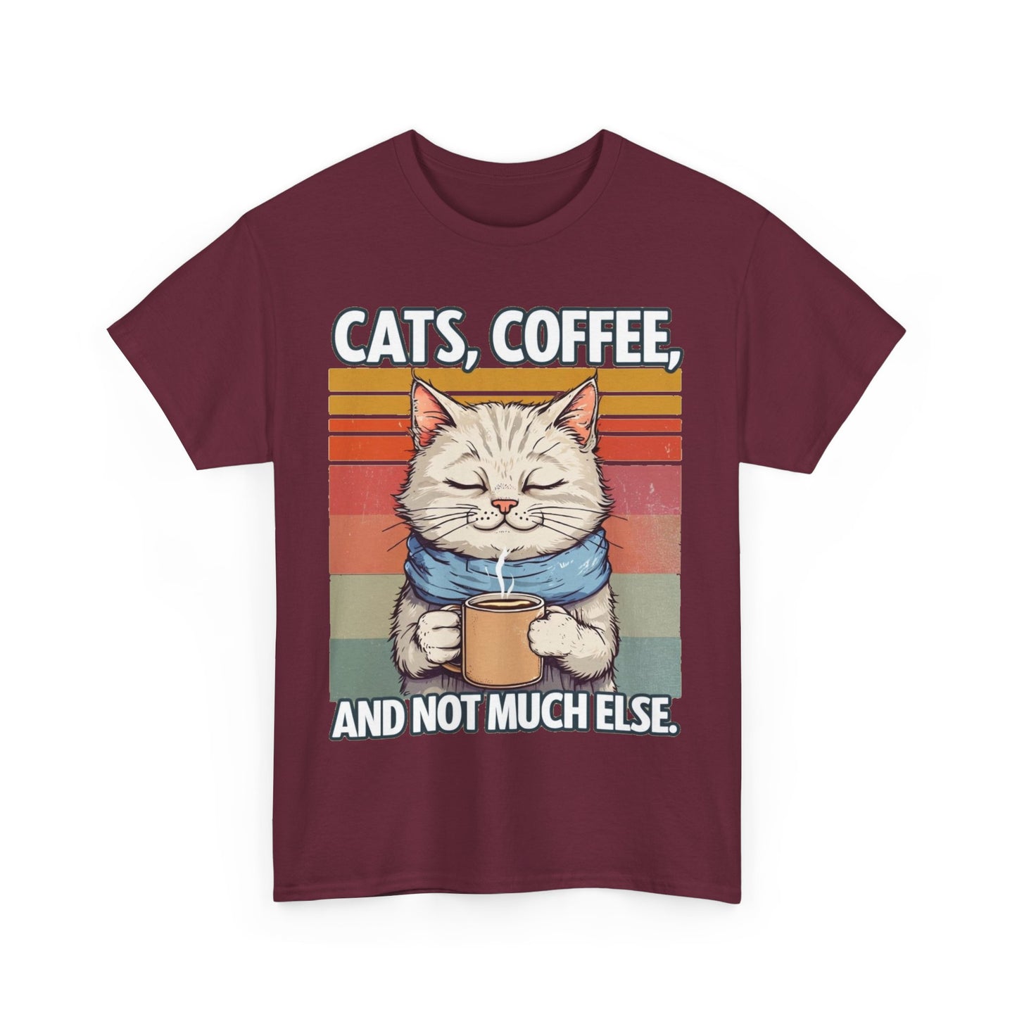 Cats, Coffee and not much else. Heavy Cotton T-Shirt