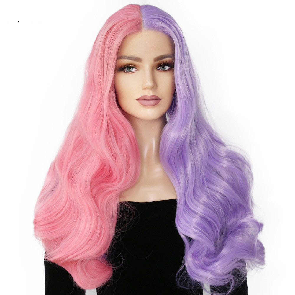 Two-tone Long Wavy Hair Lace Wig