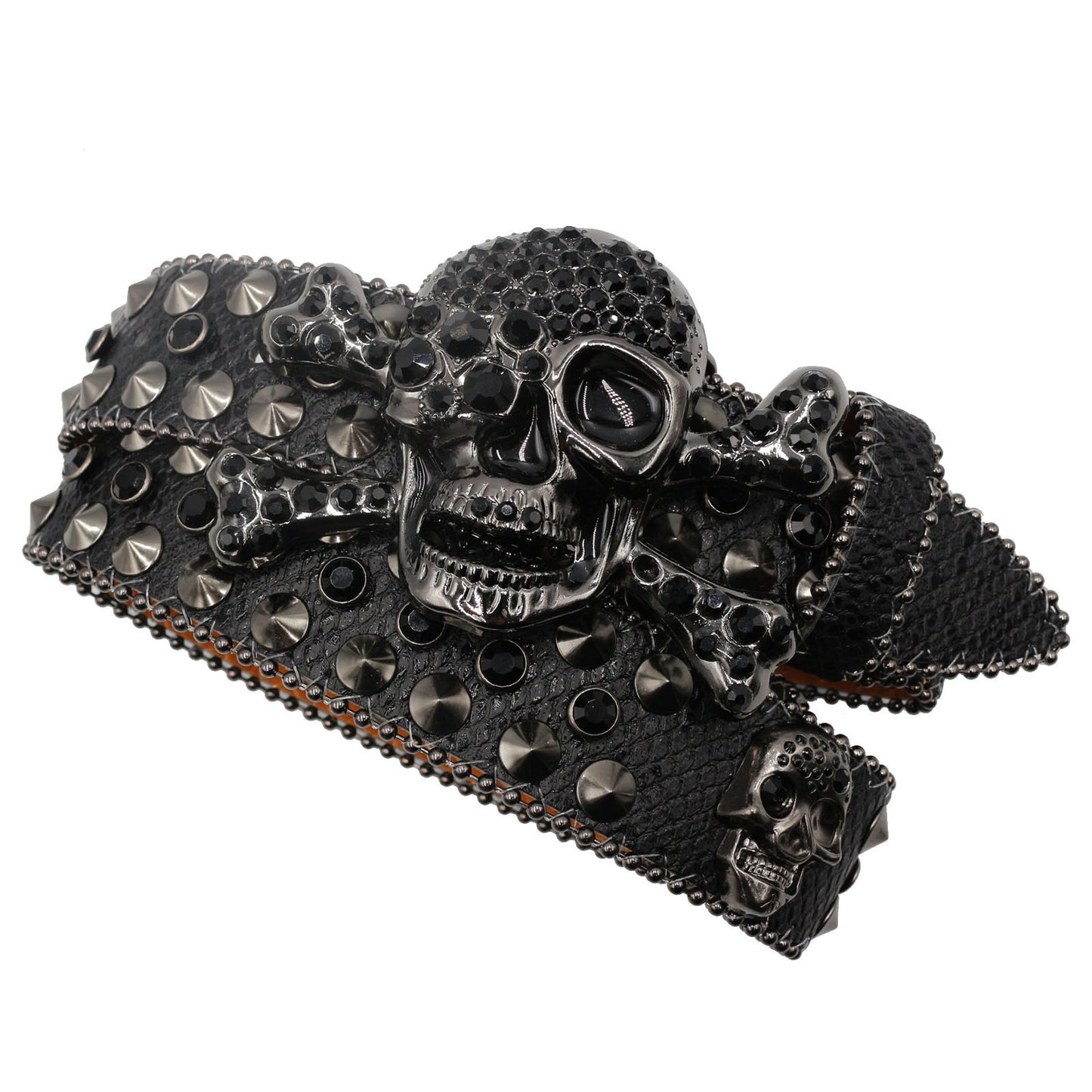 Rhinestone Skull Belt