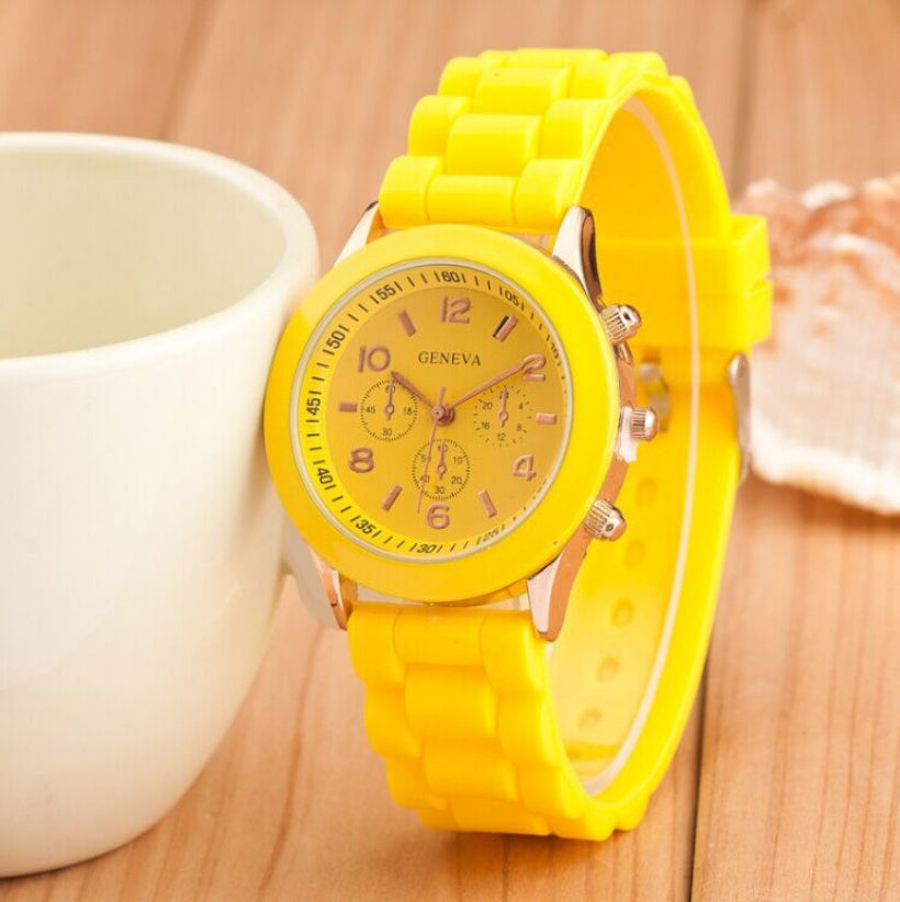 Geneva jelly silicone watch