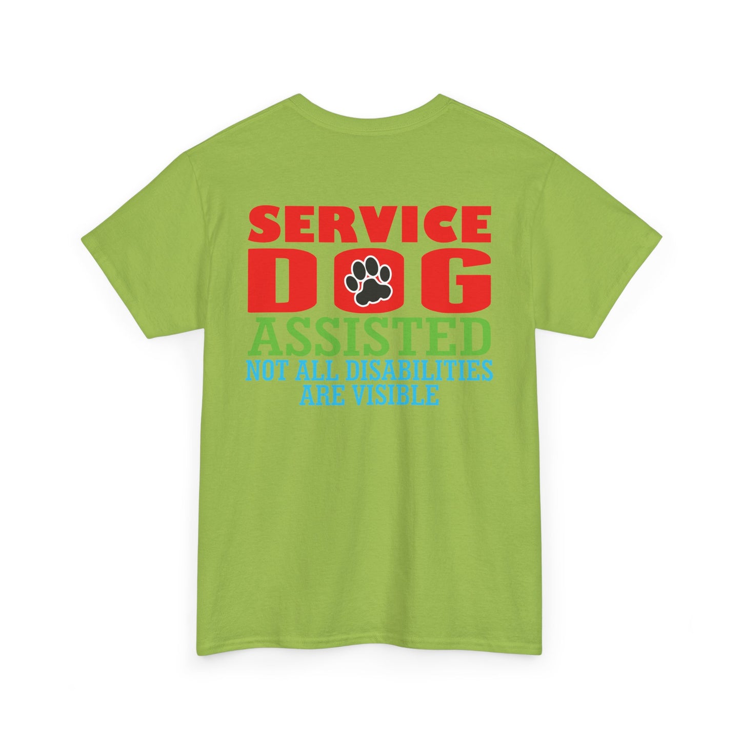 Service Dog Assisted. Heavy Cotton T-Shirt