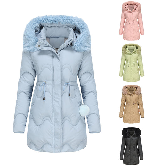 Women's Detachable Hat Wool Jacket