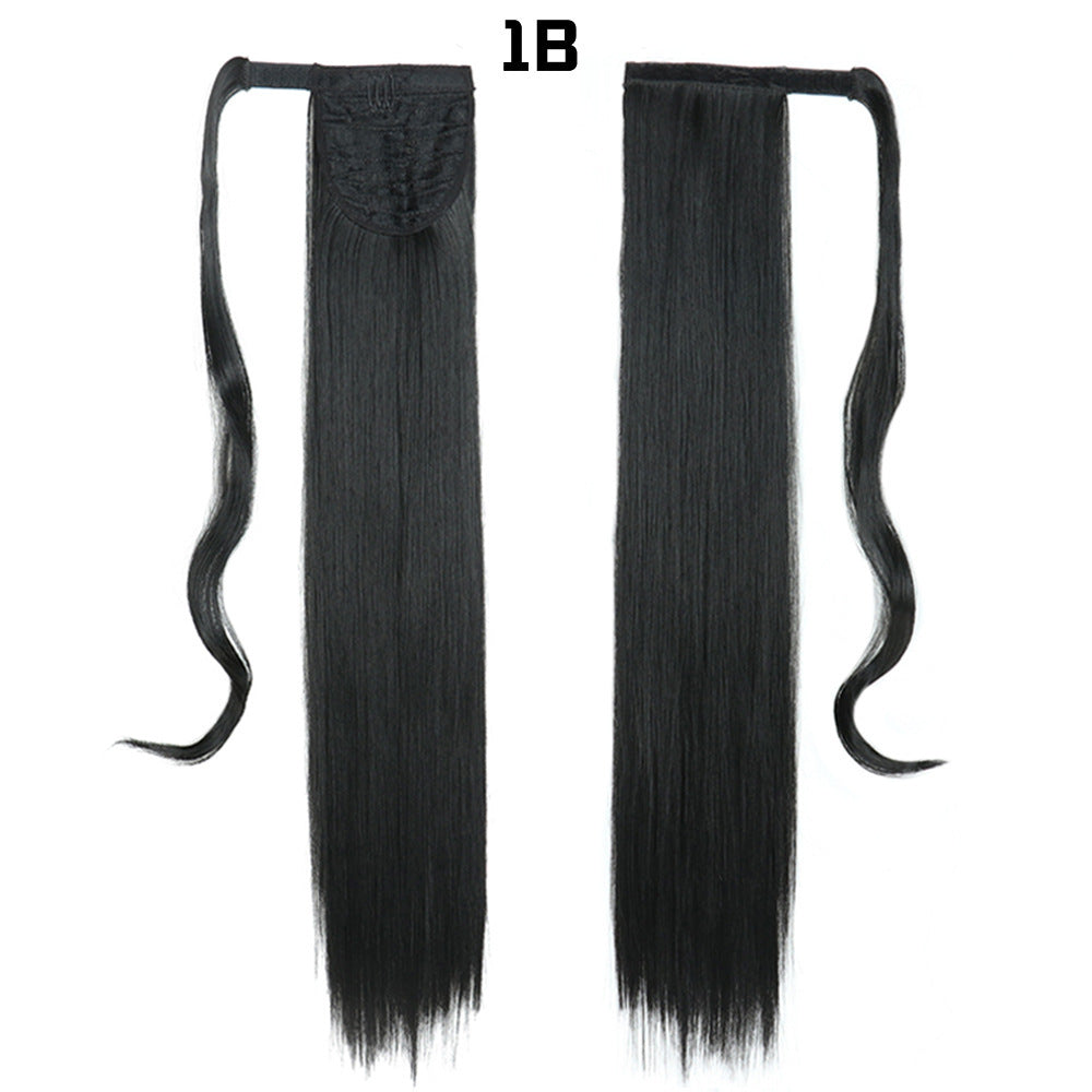 Long Straight Hair Velcro Ponytail