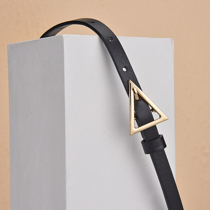 Triangle Buckle Thin Belt