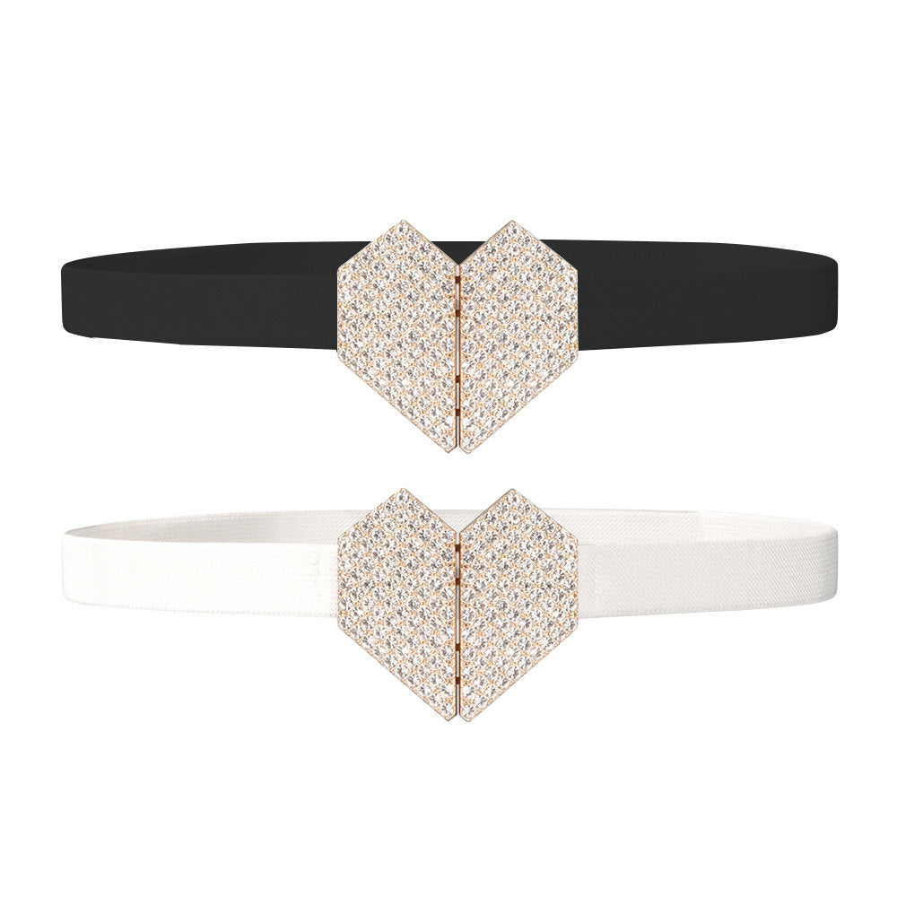 Heart Shape Rhinestone Belt