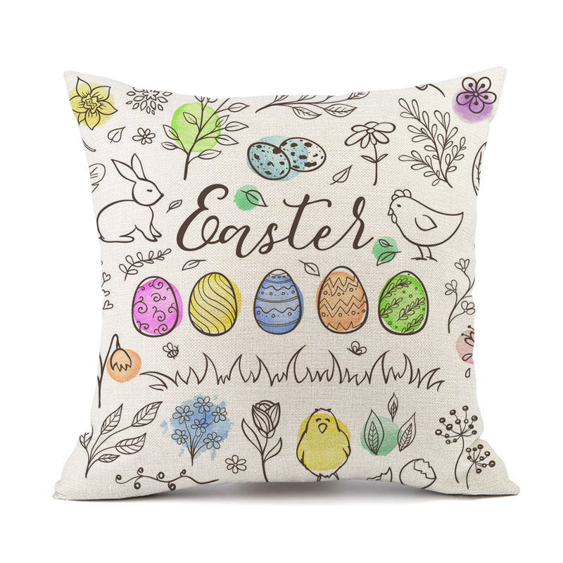 Easter Linen Cushion Case