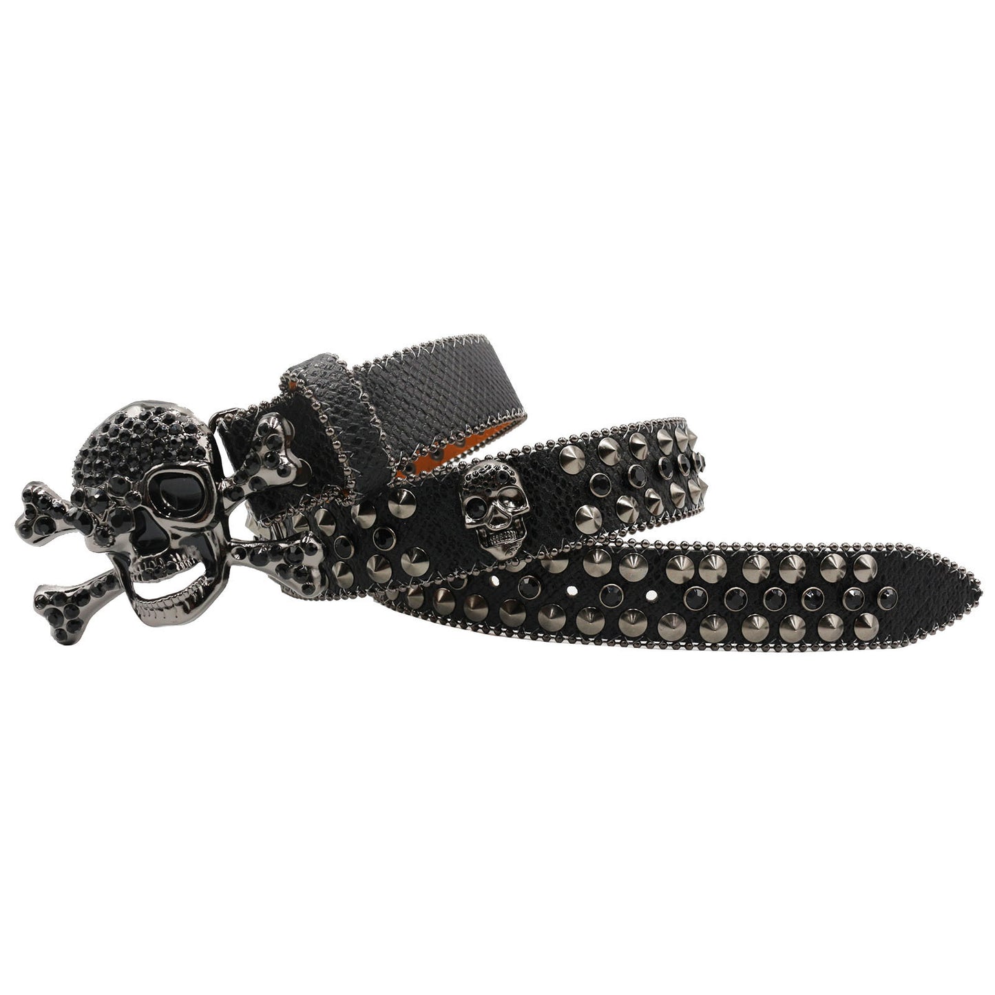 Rhinestone Skull Belt