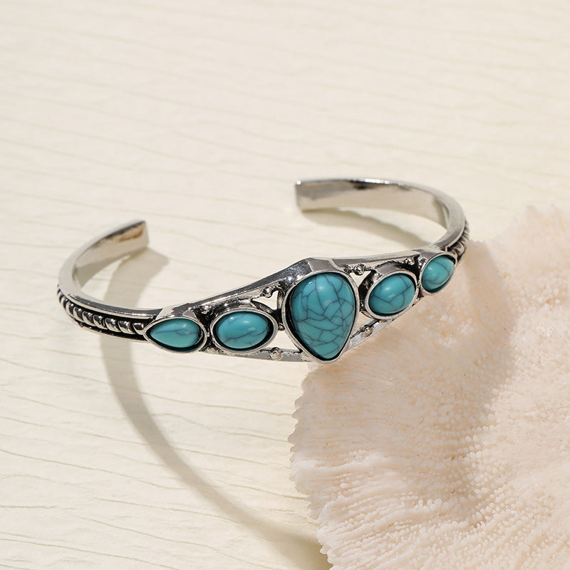 Retro Turquoise Adjustable Bracelet