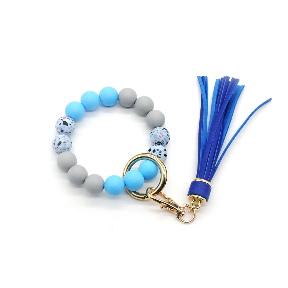 Silicone Beads Bracelet Keychain