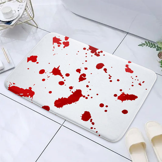 Halloween Blood Footprints Bathroom Mat