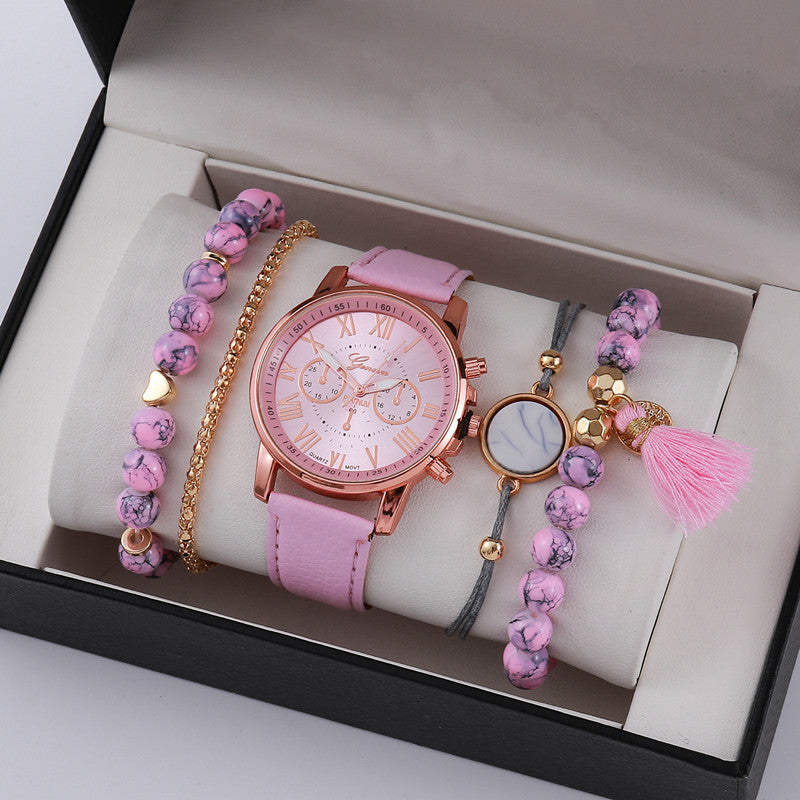 Ladies Graduated Watch Jewelry Set