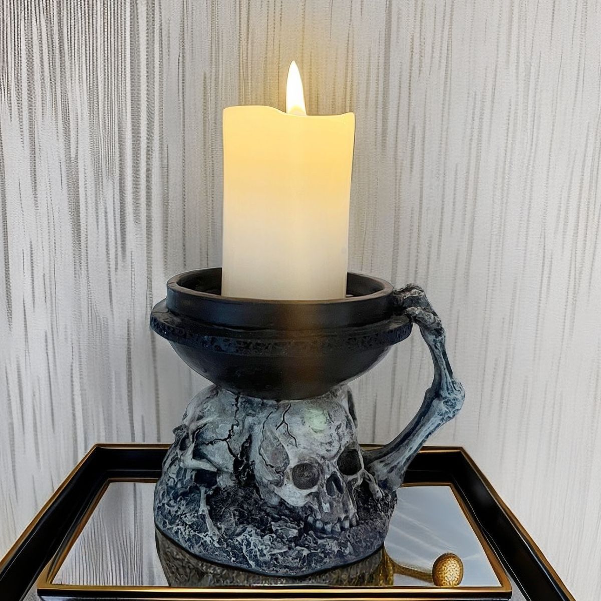 Skull Candlestick Decoration