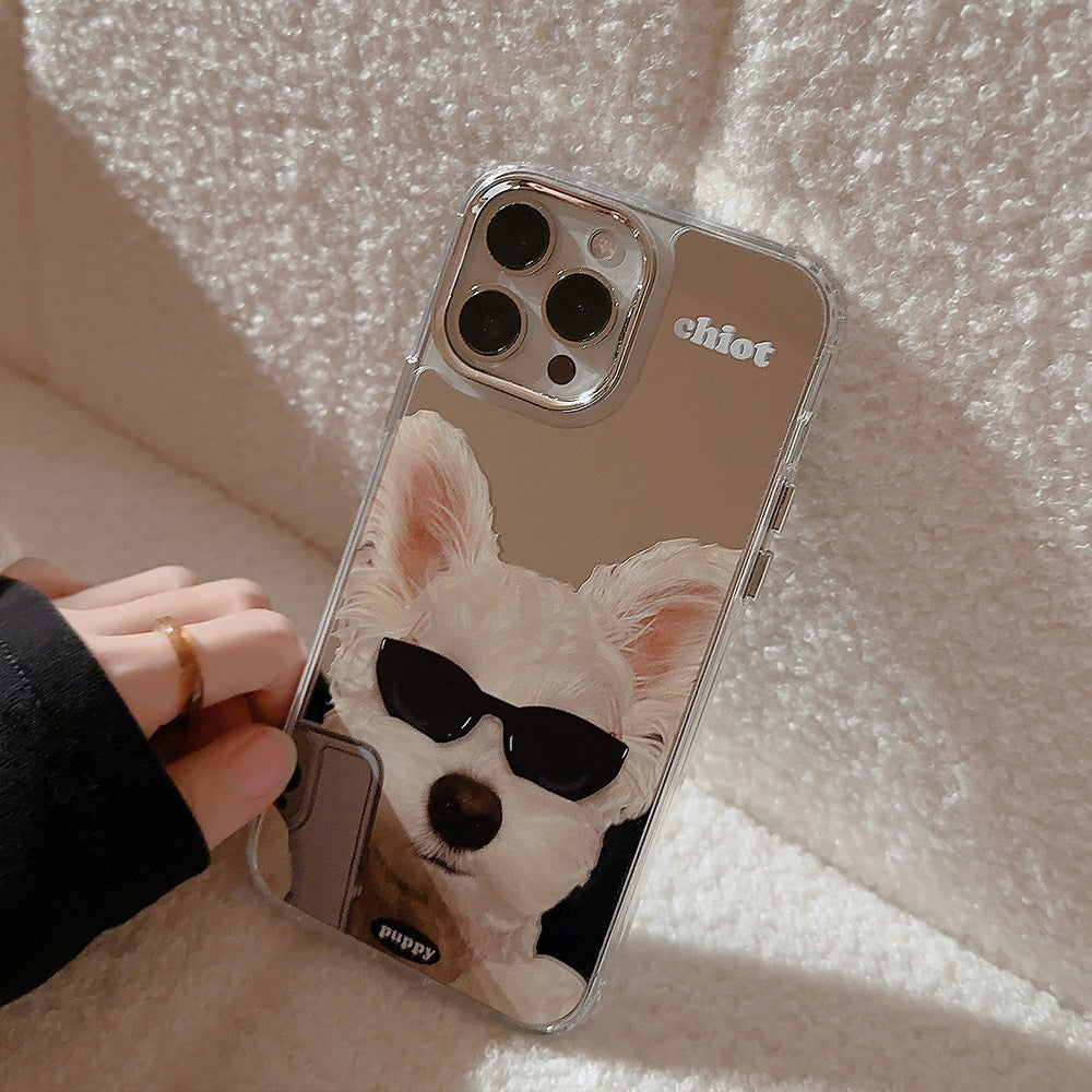 Sunglasses Dog Mirror iPhone Case Protective Cover