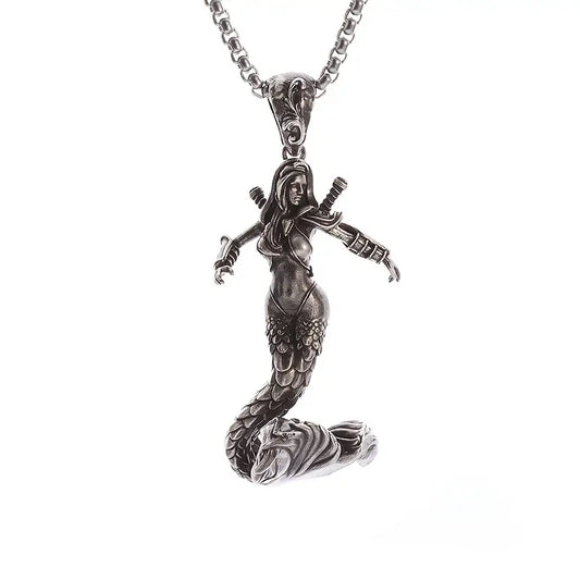 Mermaid Warrior Goddess Necklace.