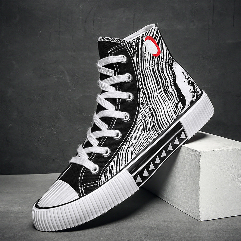 College Style High Top Canvas Shoes