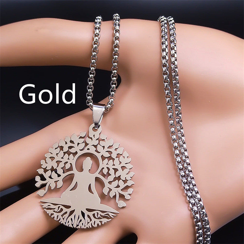 Meditation Buddha Yoga Pendant Necklace