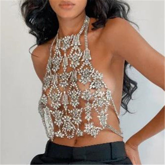 Luxury Full Zircon Chest Body Chain