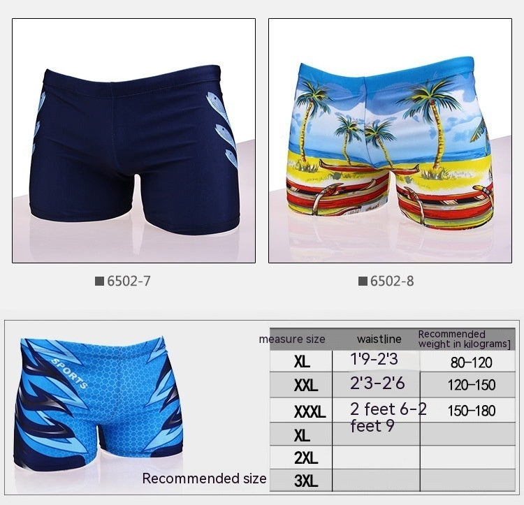 Men's Boxer Plus Size Swimming Trunks